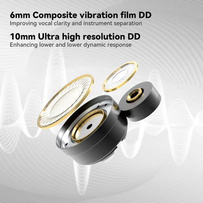 STA-K In Ear Monitor, EarAcoustic Audio HiFi Stereo Wired Earbuds, Hybrid Dual Drivers IEM Headphones, Crystal Clear Sound IEM Earphones with 2 Pin Cable for Musicians (With Microphone Usb, Silver)