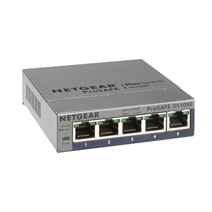 NETGEAR 5-Port Gigabit Ethernet Easy Smart Managed Switch (GS105Ev2)