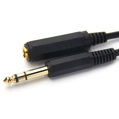 Disino 1/4 Inch Male to Female Stereo Extension Cable Gold Plated Quarter inch Headphone Extension Cable Cord- 20FT /6.6 Meters