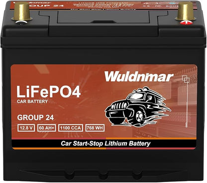 High Performance G24 12V 60AH Lithium Car Start Stop Battery with 1100CCA and 60 Month Warranty