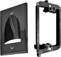 BestMounts - 1 Pack In Wall Cable Management Kit - Recessed Wall Plate Cable Pass Through Pair with Single Gang Low Voltage Mounting Bracket - TV Cord Hider for Wall Mounted TV ETL Listed