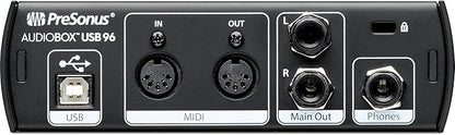 PreSonus AudioBox USB 96 Bundle — USB Audio Interface, XLR Interface for Guitar, Device for PC & Mac, Complete Recording Package with Studio One Pro, Music Production, Home Studio