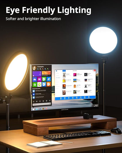 UBeesize Professional Ring Light with Stand, Phone Holder & Remote – 6500K Full-Screen LED Lighting for Makeup, Photography, Studio, Barber, and Live Streaming