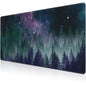 Mouse Pad, Large Galaxy Space Forest Desk Mat, Extended Non-Slip Gaming Keyboard Mousepad Desk Pad, Thick Stitched Edges Waterproof Mouse Mat 31.5"x15.7" (Night Sky Forest)