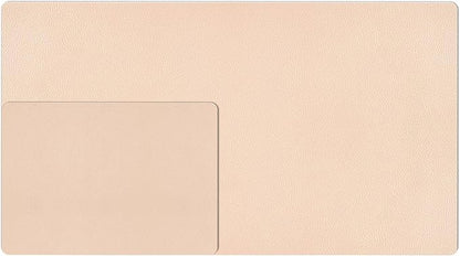 Nekmit Leather Desk Blotter Pad 36 x 20 Inches, Flat, Non-Slip, Waterproof, Apricot, Ideal for Office and Home and More