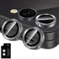 Avocase for Samsung Galaxy Z Flip 7 Camera Lens Protector, Individual Metal Ring Tempered Glass Lens Cover, [Strong Adsorption] Scratch Resistant Ultra-Thin HD Clear Lens Cover, 1 Set-Black