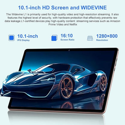 Android 14 Tablet 10 Inch Tablets, 20GB+128GB/1TB Expandable, Tablets with Octa-Core, WiFi 6, Dual Camera, BT 5.0, 6000mAh Battery, HD IPS Display, Widevine L1, Tablet with Keyboard Mouse - Rose Gold