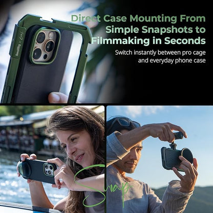 SmallRig x Brandon Li Mobile Video Kit for iPhone 16 Pro Max, Phone Cage with FilMov Lightweight Phone Case Kit, Rotatable Wireless QR Handles, 67MM Magnetic VND Filter Kit, Support for MagSafe - 5001