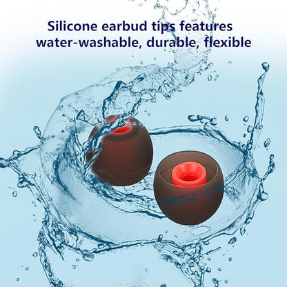 Silicone Replacement Earbud Tips Earbud Covers Ear Tips Fit for in-Ear Headphones (Inner Hole 3.8mm -5.1mm) Earbud Replacement Tips 9 Pairs