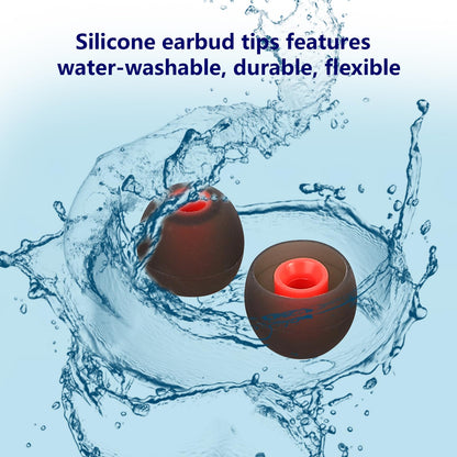 MMYQXI Earbud Replacement Tips Silicone Earbud Tips Earbud Covers Fit for in-Ear Headphones (Inner Hole 3.8mm -5.1mm) Ear Tips Earbud Rubber Tips 9 Pairs S/M/L