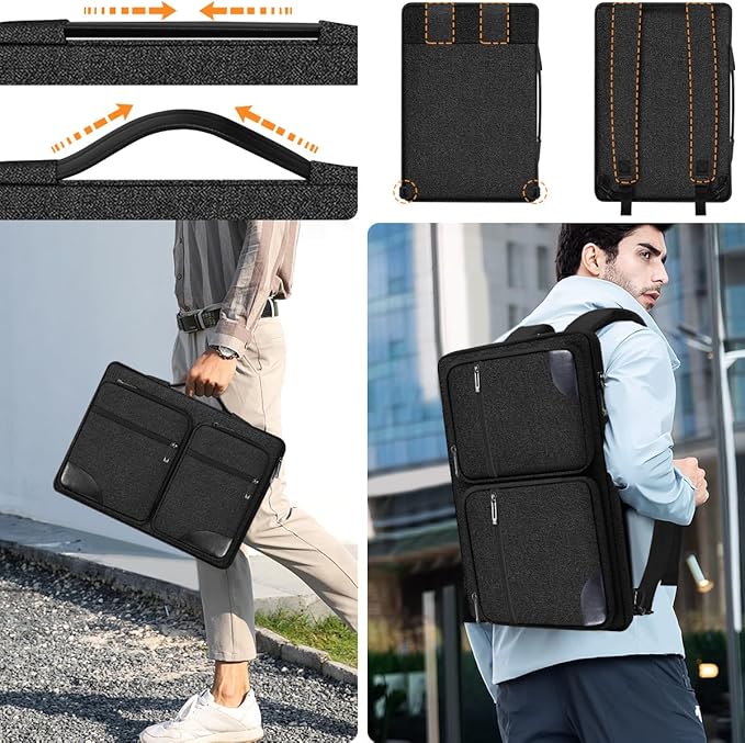 ZINZ Laptop Case 17 17.3 inches Sleeve Slim Briefcase Spill-Resistant Handbag for Most Popular 17" 17.3" Notebooks，B01K02