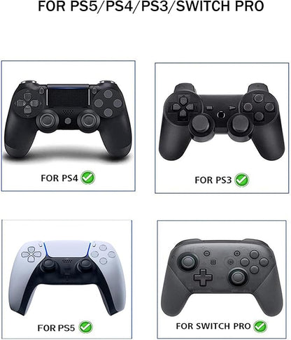8PCS Silicone Thumb Grips for PS5/PS4/Switch Pro Controllers - 8 Joystick Caps - 3-Height Silicone Joystick Caps with Textured & Smooth Designs, Enhanced Grip for Pro Gaming Accessories