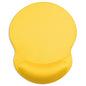ITNRSIIET Ergonomic Mouse Pad with Gel Wrist Support Small Wrist Rest Smooth Surface Non-Slip PU Base Comfortable Office Supplies Pain Relief, 8.7 x 7.2 inches, Apricot Yellow