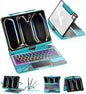 SIBEITU Keyboard Case for iPad Pro 11 Inch M5 2025 / M4 2024, Clear Wireless Keyboard iPad Pro 11inch Cover with Multi-Touch Trackpad, 7-Color Backlight & 3-Brightness, Visible PCB Tech Design, Blue