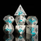 Blue Dragon Metal DND Dice Set,HNCCESG Cool D&D Dice Set of 7 Piece,Dungeons and Dragon Gift Dice, Role Playing Dice for D&D Table Games（(Matte Silver Blue2 Dragon)