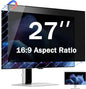 [2 Pack] Magnetic Computer Privacy Screen Filter 27 Inch for Frameless Monitor 16:9 Aspect Ratio, Removable Anti Glare Blue Light Protector, Double Sided Reversible Eye Care 27in Film