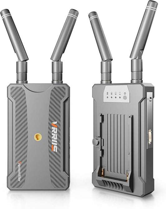 Vrriis Wireless Video Transmission System, 820FT (250M) Range, 1080P Wireless HDMI Transmitter and Receiver, 2.4GHz & 5.8GHz Dual-Band Transmission 0.06S Low Latency, IR Remotecontrol & Loop-Out