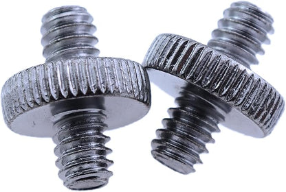 5PCS 1/4 Inch-20 to 1/4 Inch-20 Dual Head Adapter - Male to Male Metal Tripod Screw Adapter