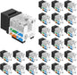 VCE UL Listed Cat6 RJ45 Keystone Jack Insert 25-Pack, 90 Degree Punch Down Keystone Jack Adapter Slim Profile Black