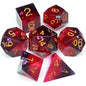 Haxtec Sharp Edge DND Dice Set, Iridescent Resin Polyhedral RPG Dice