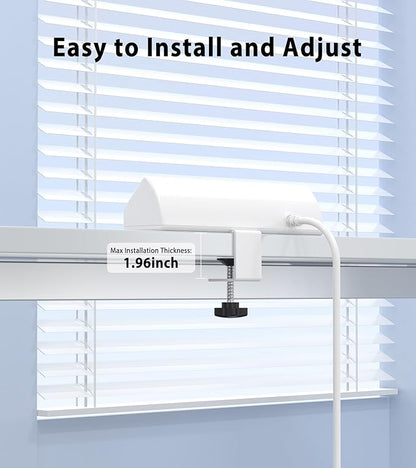 45W Fast Charging Station,Desk Clamp Power Strip,4 PD USB-C Ports,5 AC Outlets,Surge Protector Power Strip, 14AWG Heavy Duty Cord, Fits 1.9" Tabletop Edge (White, 10 FT Cable)