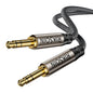 3.5mm Nylon Braided Aux Cable 4FT, Silver-Plated Wire Core Male to Male Cord for Headphones Car Home Stereos Speaker Compatible with iPhone iPad iPod Echo More