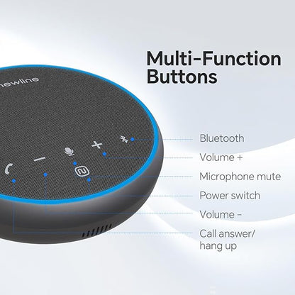 N newline Conference Speaker and Microphone, 360 Voice Pickup, AI Noise Reduction, Dual Connectivity, USB C Conference Room Speaker for Meetings, NewPie