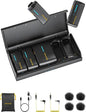 7RYMS iRay DW40 Wireless Lavalier Microphone System with 4 Transmitter, Noise Cancellation, 656ft Range, 12.5H Working, Lapel Mic for iPhone Android Camera PC, Podcast Live Streaming Interview