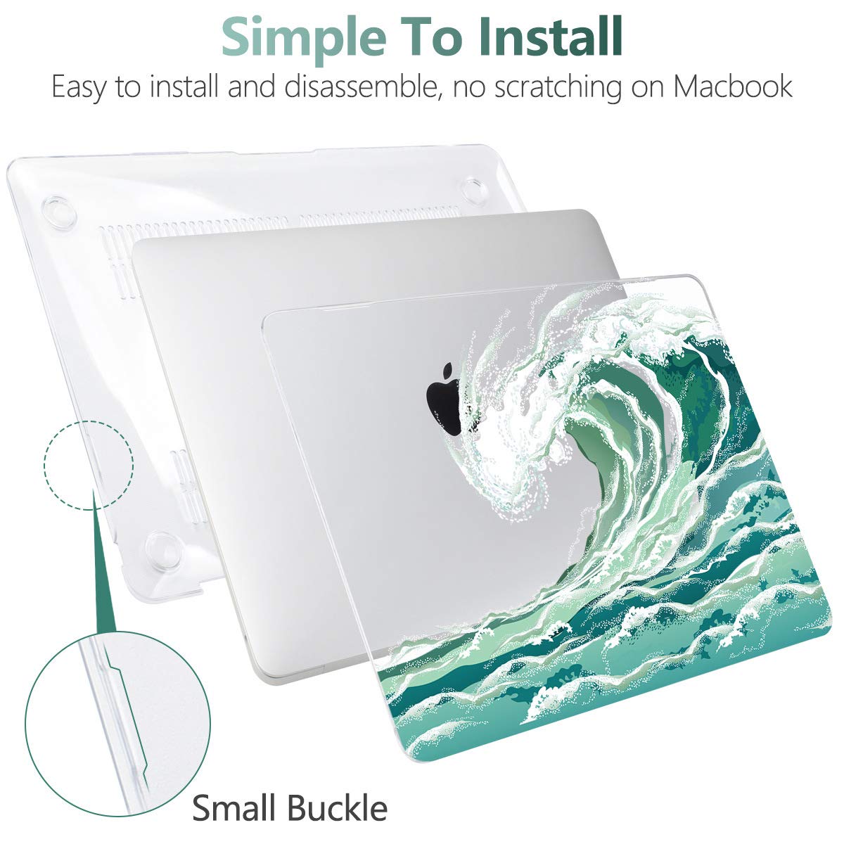 Batianda LumiArt Case for MacBook Air 13" M1 Chip, Wave