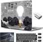 CISSOOK Creative Bulb Hard Shell Case for MacBook Air 13.6 inch M3 A3113 A2681 M2 2025 2024 2022 Release, Plastic Hard Shell Cover with Keyboard Cover for MacBook Air 13.6 M2 M3 2022-2025