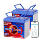 MARSENERGY 12V 100Ah LiFePO4 Lithium Battery with Bluetooth,100A BMS,2-Pack