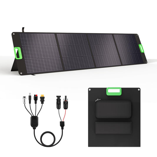 200W Portable Solar Panel for Power Station, Solar Charger w/ 4 Kickstands