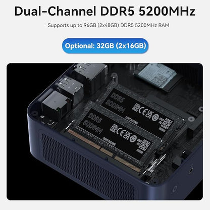 TRIGKEY Mini PC, Intel Core i9 13900HK(14C/20T, up to 4.7GHz), Mini Computer with 32G DDR5 RAM 1TB PCIe4.0 SSD, Micro PC Support 4K Triple Screen Display/WiFi6/BT5.2/2.5G LAN/USB3.2 for Office, Work