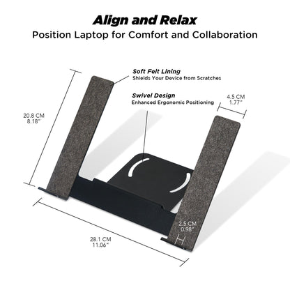 ULTRARM Moodular Laptop Tray Stand Add-On for Slide Rails, Do Not Use Alone