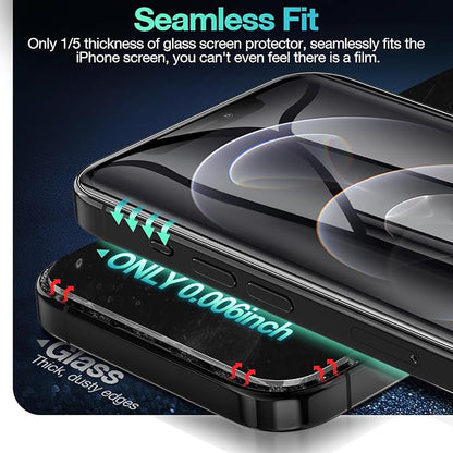 3 Pack Flexible Film Screen Protector for iPhone 12 Pro Max, Non-breakable Soft TPU Hydrogel Film for iPhone 12 Pro Max Screen Protector Film (NOT Glass)