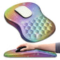 Hokafenle Ergonomic Mouse Pad Wrist Support with Massage Design, Wrist Rest Pain Relief Mousepad with Memory Foam&Non-Slip PU Base, Mouse Pads for Wireless Mouse & Desk (12x8 inch,Olive Green)