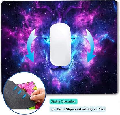 Cartoon Anime Elephant Custom Mouse Pad with Non-Slip Rubber, Small Square Design for Wireless Laptop & Computer Mouse Pads for Desk, 9.5 x 7.9 inch Smooth Surface for Gaming & Office