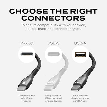 Statik MagStack USB A to iPhone Cable MFi Certified, Clutter-Free Magnetic Charging Cable, Anti-Tangle Phone Charger Cord, 12W, Compatible with iPhone 14 Pro Max, 13 12 11, 3FT/1M