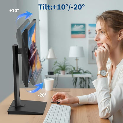 Vesa Monitor Stand with Spring-Adjustable Height, Swivel, Tilt, Rotation Vesa Stand, Compatible with Monitors Within 32 inches and Weighing Between 4.8-11lb (Black, Only for 7.7-11 lb Monitor)