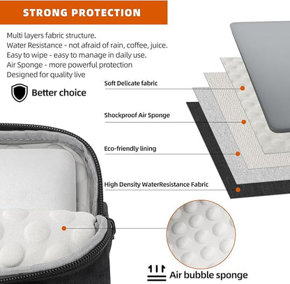 KINGSLONG 15.6 inch Laptop Shoulder Bag,Slim Shockproof Computer Sleeve Notebook Ultrabooks Carrying Case Handbag Cover Fit for Acer Asus Dell Lenovo HP Toshiba, Black
