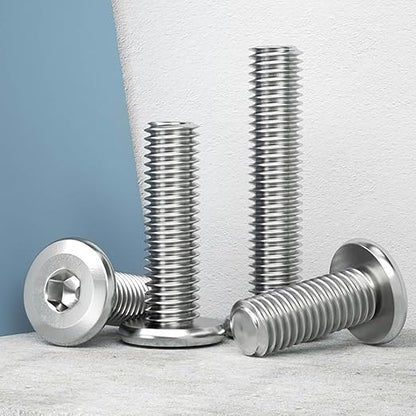 3/16-24 x 5/8" (50 Pack) Flat Head Hex Socket Cap Screws Bolts, 304 Stainless Steel 18-8, Hex Drive, Bright Finish, Fully Machine Thread