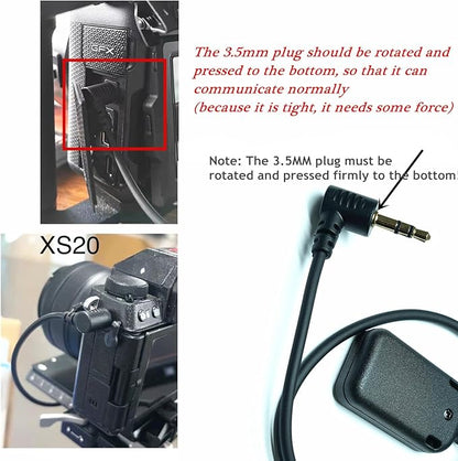 RC301-3.5mm for Fuji GFX100II/GFX100 RF xs10 XT50 Cable Shutter Release Cable Cameras Remote Control Camera Button Accessories Small Style Device 4.9ft Length Anti-Shake Camera cableT200/XE4