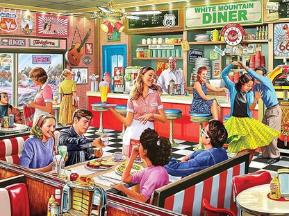 White Mountain Puzzles American Diner, 1000 Piece Jigsaw Puzzle