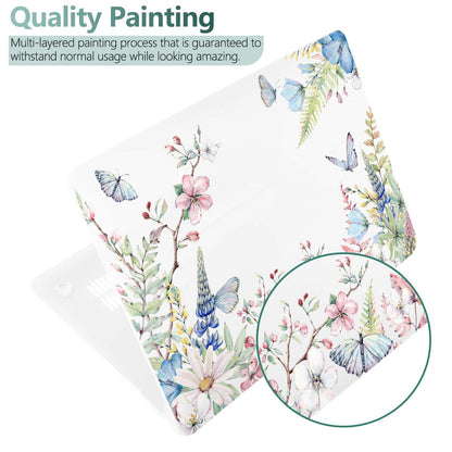 Batianda LumiArt Case for MacBook Air 13 inch 2018-2020, Elegant Flowers