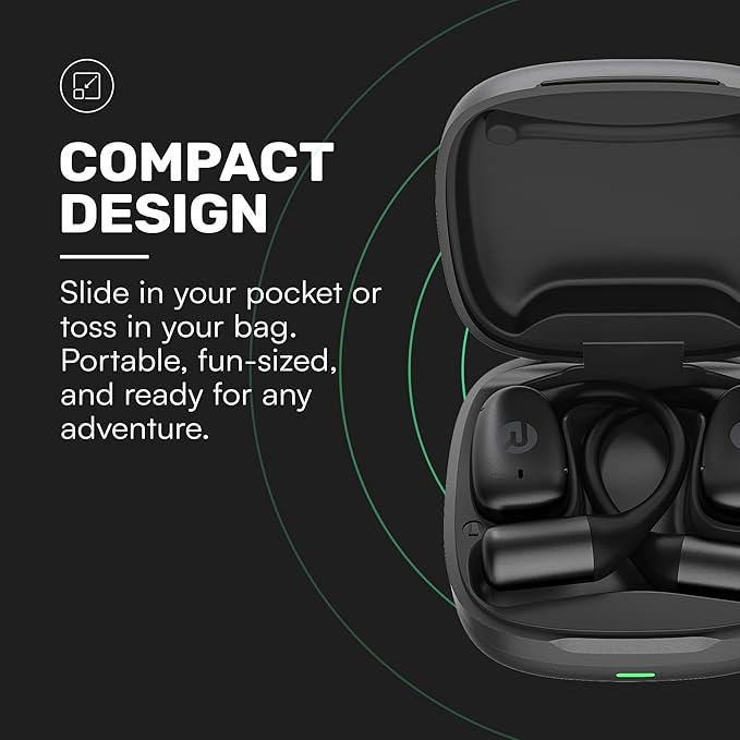 Raycon Essential Open Earbuds – True Wireless Open Ear Bluetooth 6.0 Headphones, Ultra-Lightweight, Comfort Hook Design, IPX5 Water Resistant, 36 Hours of Battery Life (Blue)