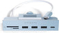 Satechi Clamp Hub USB-C – USB-C Data Port, USB-A 3.0 Data Ports, Micro/SD Card Reader – for Apple Studio Display and 24-inch iMac M1 2021. Not Compatible with 2020 and Earlier iMac Models (Blue)
