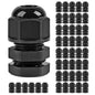 XHF 5 Pcs 3/4" IP68 Strain Relief Nylon Cord Grip NPT Cable Glands Adjustable UL Listed and RoHS Compliant (Black)