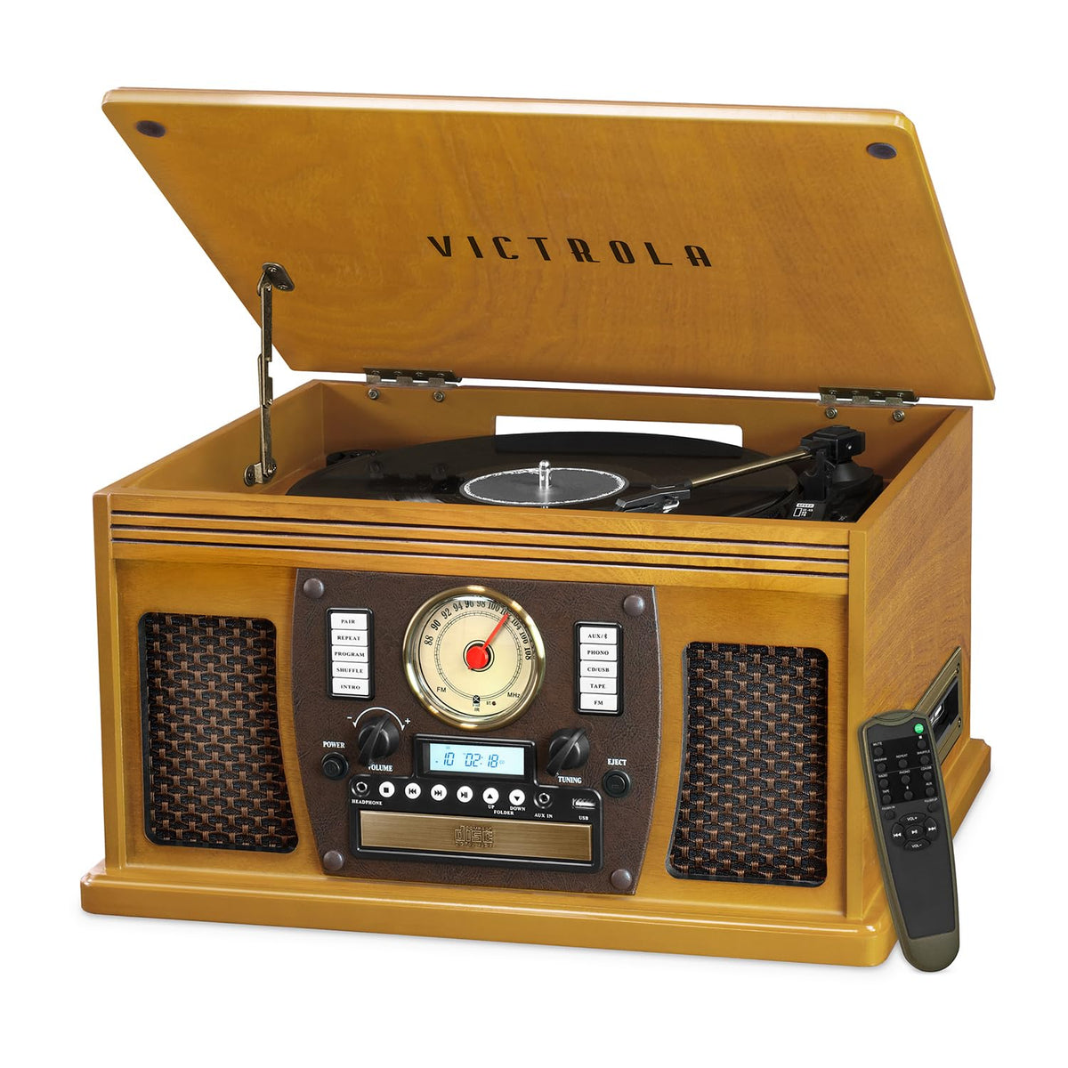 Victrola Navigator - 8-in-1 Bluetooth Record Player - Mahogany