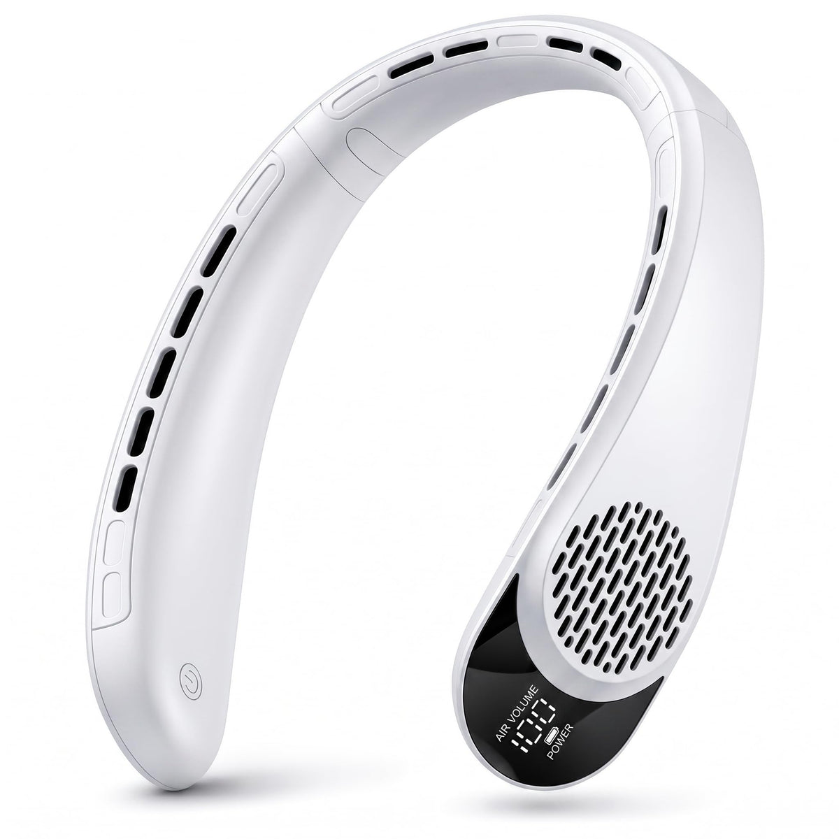 ASNUG Neck Fan, Bladeless Neck Fan, 4000 mAh Rechargeable Personal Fan, 360° Hands Free Wearable Fan, 3 Speeds Adjustable,Faster Cooling, Ultra Quiet, Suitable for Home, Office, Travel, Sports