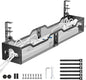 Under Desk Cable Management Tray Black, Litwaro Cable Management Under Desk No Drill, 25'' Cable Tray with Clamp for Wire Management, Cord Organizer for Office, Home - No Damage to Table